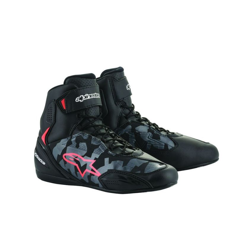 Alpinestars - Faster 3 Shoes - Black/Grey Cam/Red Flow