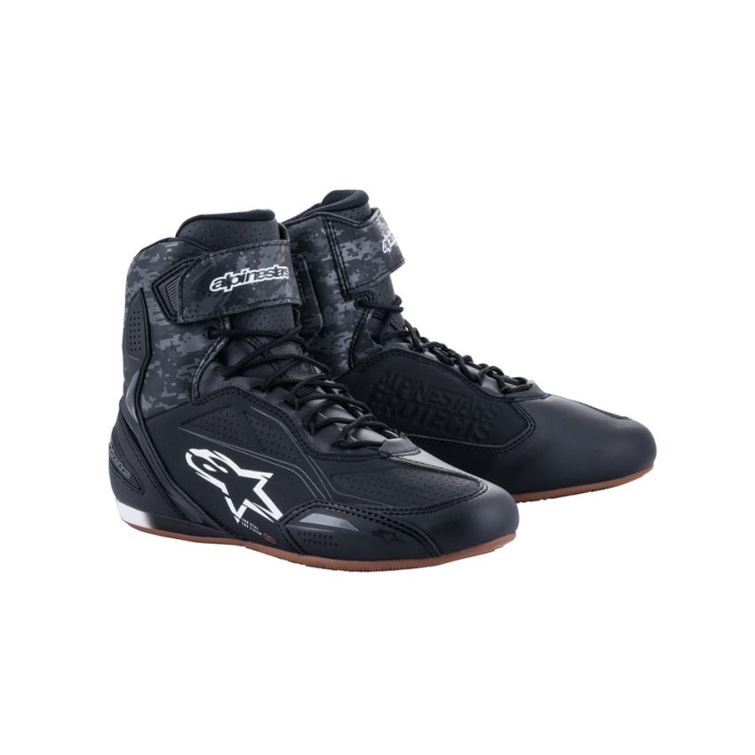ALPINESTARS - Faster 3 Shoes - Black/Dark Gray/Gum 