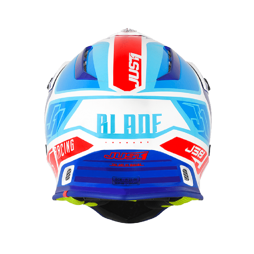 Just1 J38 Blade Blue / Red / White Gloss MX Helmet