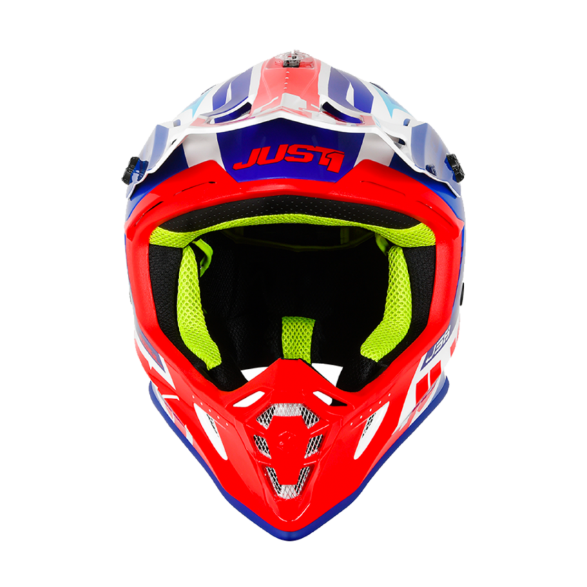 Just1 J38 Blade Blue / Red / White Gloss MX Helmet
